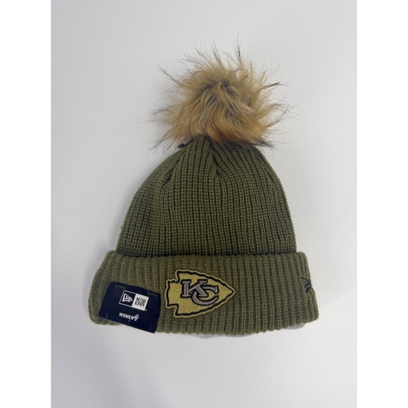 New Era Accessories - New Era Kansas City Chiefs 2025 Salute To Service Dark Moss Womens Knit Beanie